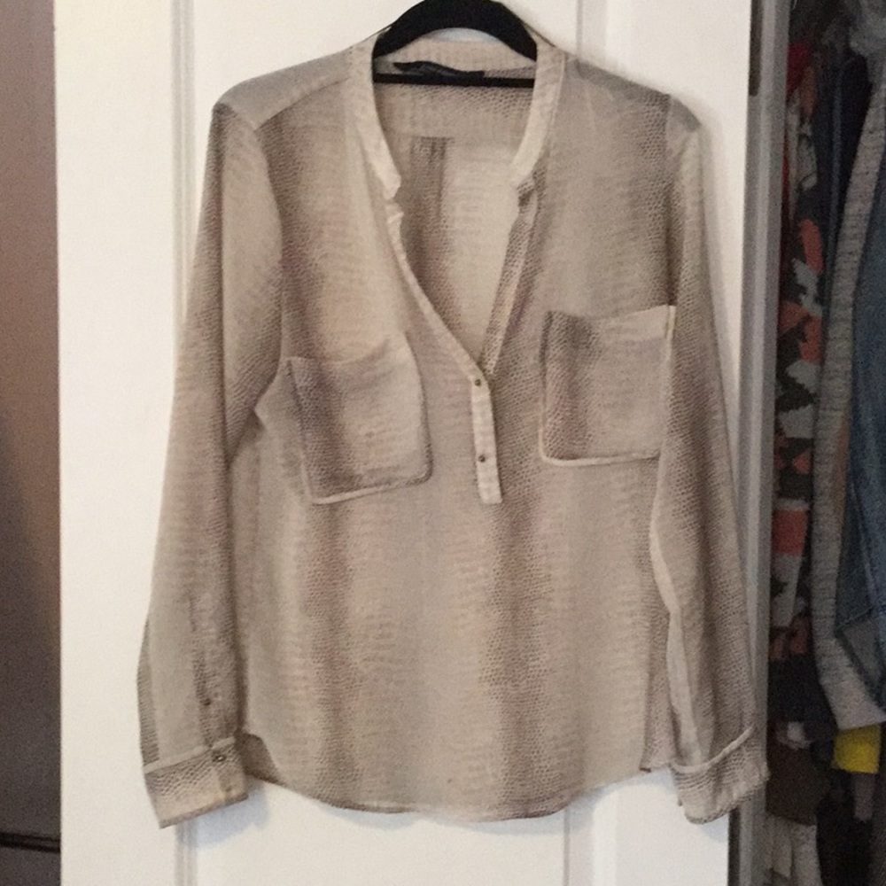 Zara Woman animal print blouse